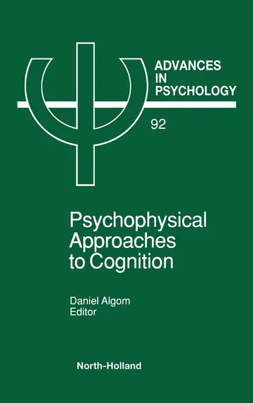 Cover of Psychophysical Approaches to Cognition