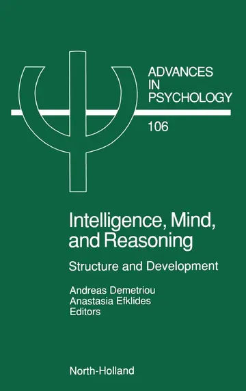 Cover of Intelligence, Mind, and Reasoning