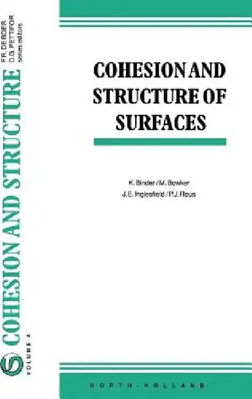Cover of Cohesion and Structure of Surfaces