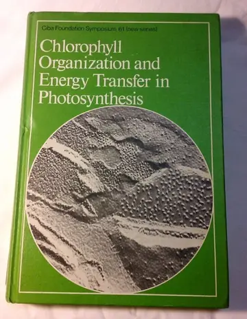 Cover of Chlorophyll Organization and Energy Transfer in Photosynthesis