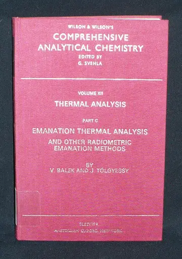 Cover of Emanation Thermal Analysis and Other Radiometric Emanation Methods