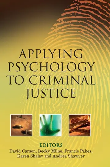 Cover of Applying Psychology to Criminal Justice