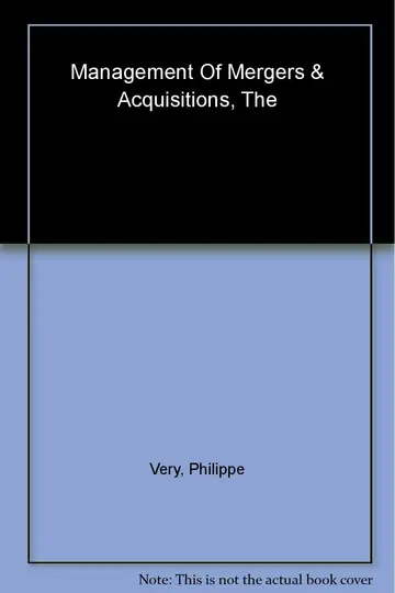 Cover of The Management of Mergers and Acquisitions