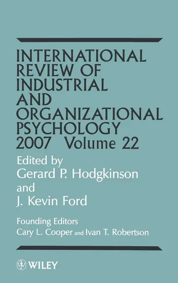 Cover of International Review of Industrial and Organizational Psychology 2007
