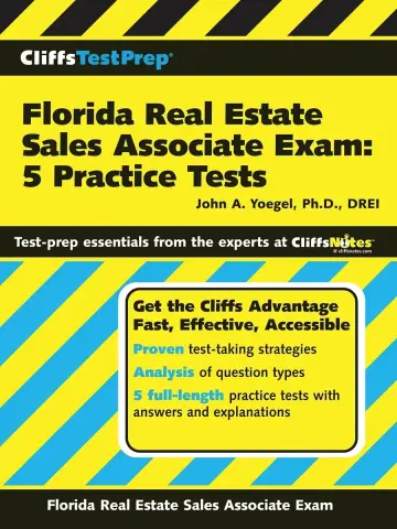 Cover of CliffsTestPrep Florida Real Estate Sales AssociateExam