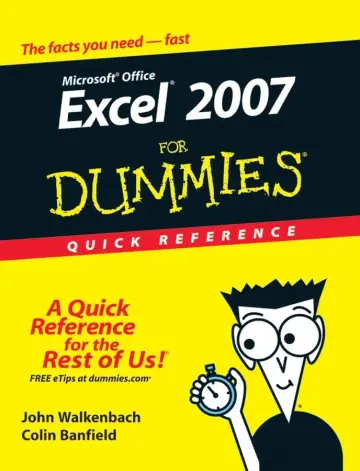 Cover of Excel 2007 for Dummies Quick Reference
