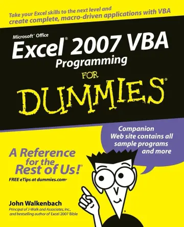 Cover of Excel 2007 VBA Programming for Dummies