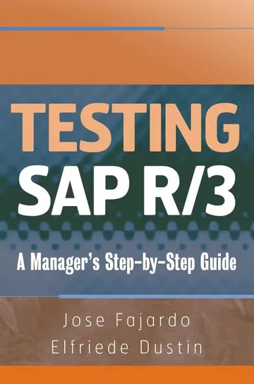 Cover of Testing SAP R/3