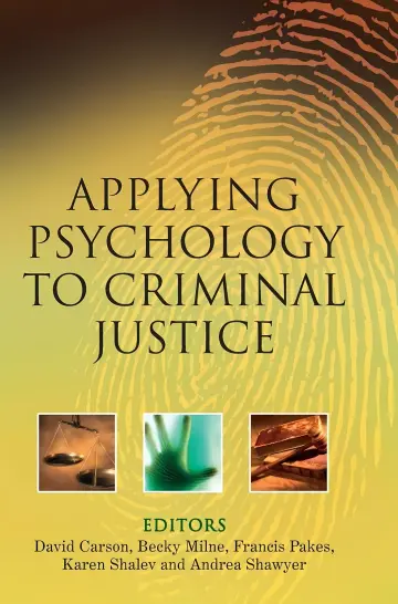 Cover of Applying Psychology to Criminal Justice