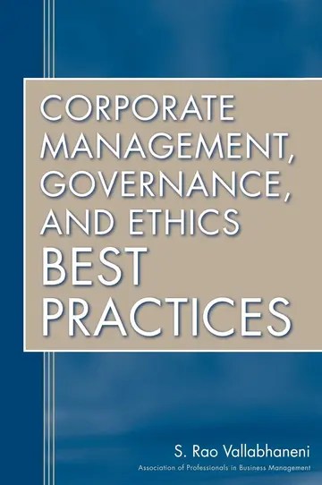 Cover of Corporate Management, Governance, and Ethics Best Practices