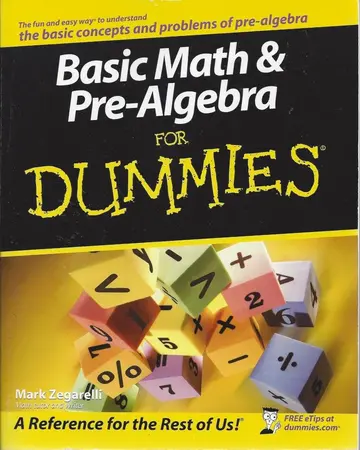 Cover of Basic Math & Pre-Algebra for Dummies