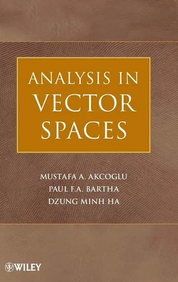 Cover of Analysis in Vector Spaces