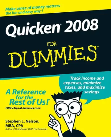 Cover of Quicken 2008 for Dummies