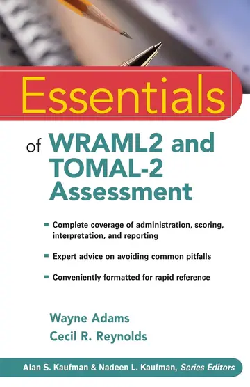 Cover of Essentials of WRAML2 and TOMAL-2 Assessment