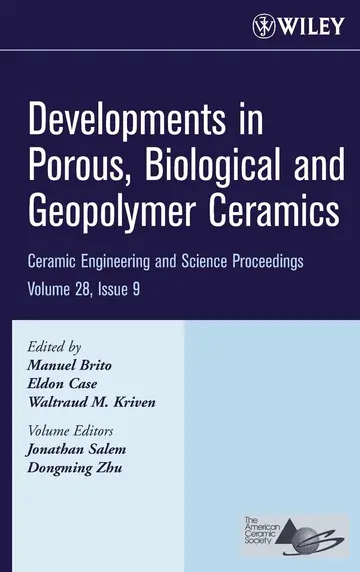 Cover of Developments in Porous, Biological and Geopolymer Ceramics, Volume 28, Issue 9