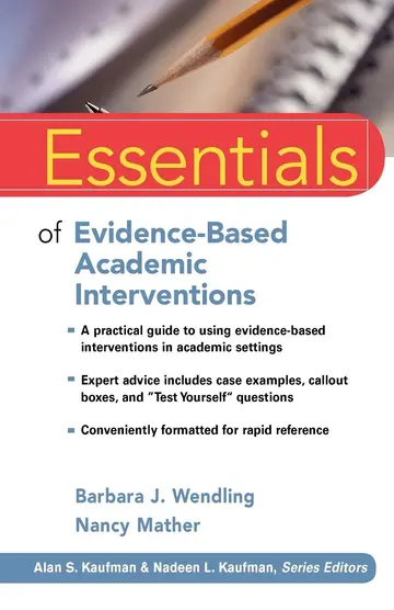Cover of Essentials of Evidence-Based Academic Interventions