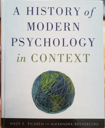 Cover of A History of Modern Psychology in Context