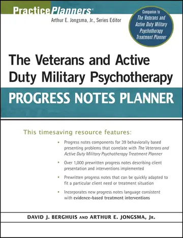 Cover of The Veterans and Active Duty Military Psychotherapy Progress Notes Planner