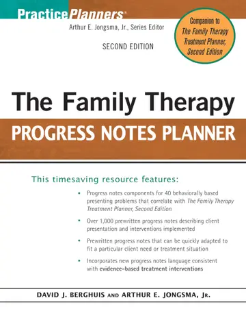 Cover of The Family Therapy Progress Notes Planner
