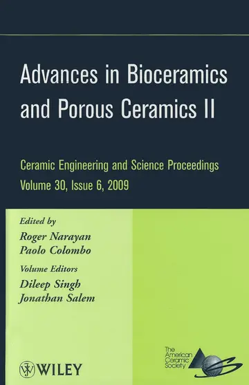 Cover of Advances in Bioceramics and Porous Ceramics II, Volume 30, Issue 6