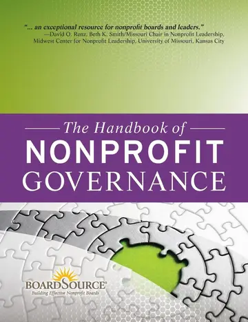 Cover of The Handbook of Nonprofit Governance