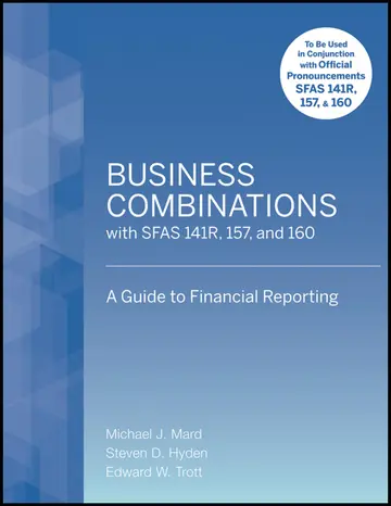 Cover of Business Combinations with SFAS 141 R, 157, and 160