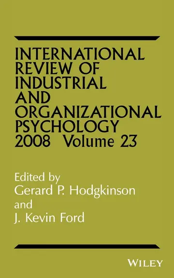 Cover of International Review of Industrial and Organizational Psychology, 2008