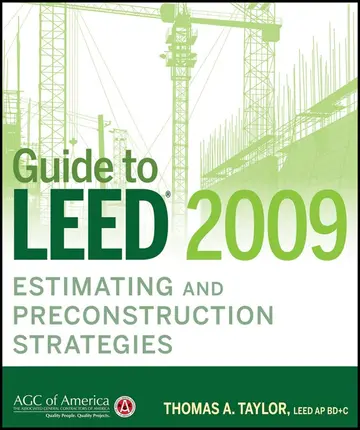 Cover of Guide to Leed 2009 Estimating and Preconstruction Strategies