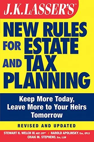 Cover of Jk Lasser's New Rules for Estate and Tax Planning