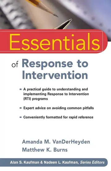 Cover of Essentials of Response to Intervention