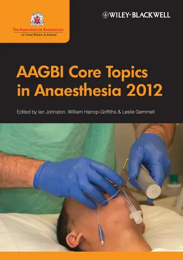 Cover of AAGBI Core Topics in Anaesthesia 2012