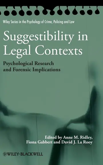 Cover of Suggestibility in Legal Contexts