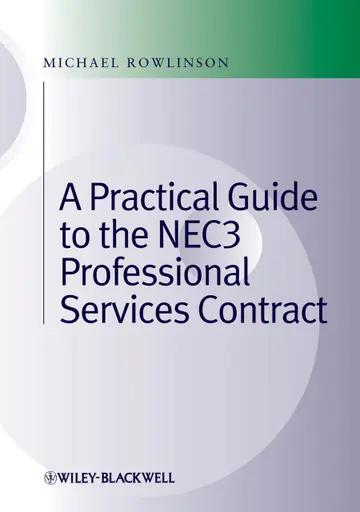 Cover of Practical Guide to the NEC3 Professional Services Contract