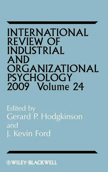 Cover of International Review of Industrial and Organizational Psychology, 2009