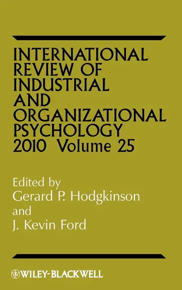 Cover of International Review of Industrial and Organizational Psychology 2010