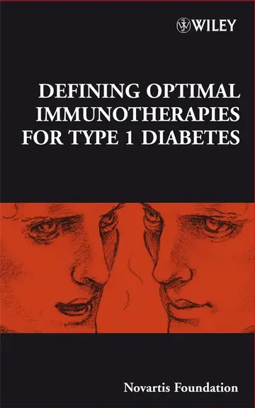 Cover of Defining Optimal Immunotherapies for Type 1 Diatetes