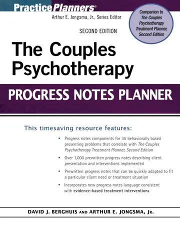 Cover of The Couples Psychotherapy Progress Notes Planner