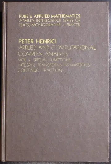 Cover of Applied and Computational Complex Analysis, Volume 2