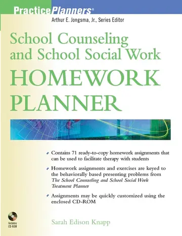 Cover of School Counseling and School Social Work Homework Planner