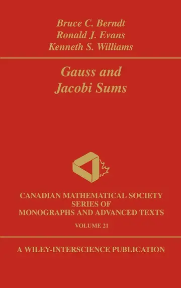 Cover of Gauss and Jacobi Sums (hb 1998)