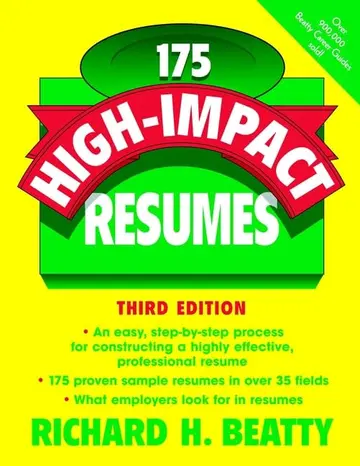 Cover of 175 High–Impact Resumes