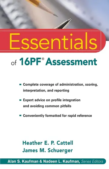 Cover of Essentials of 16Pf Assessment