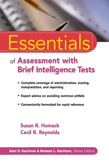 Cover of Essentials of Assessment with Brief Intelligence Tests