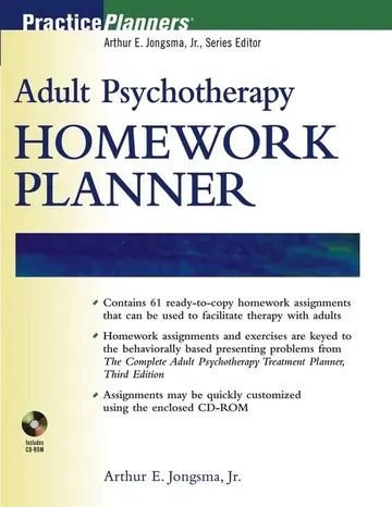 Cover of Adult Psychotherapy Homework Planner
