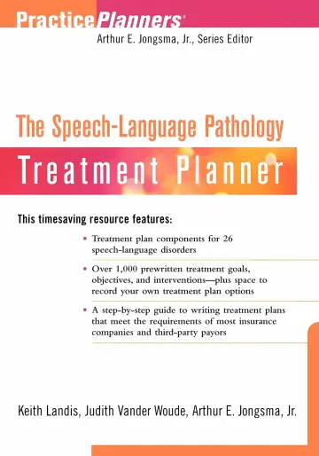 Cover of The Speech-Language Pathology Treatment Planner (Practice Planners) 1