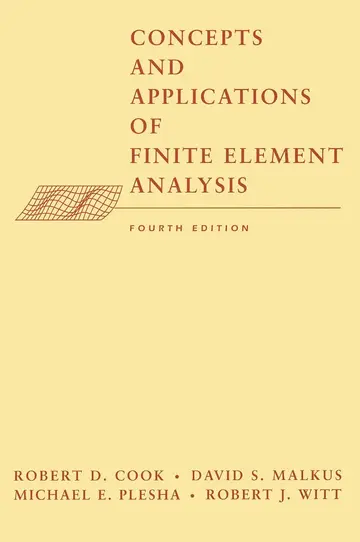 Cover of Concepts and Applications of Finite Element Analysis
