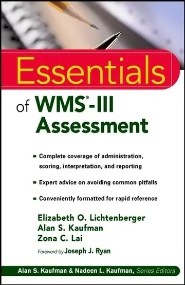 Cover of Essentials of WMS–III Assessment