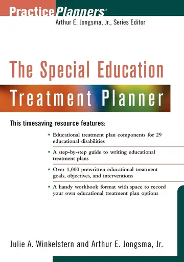 Cover of The Special Education Treatment Planner