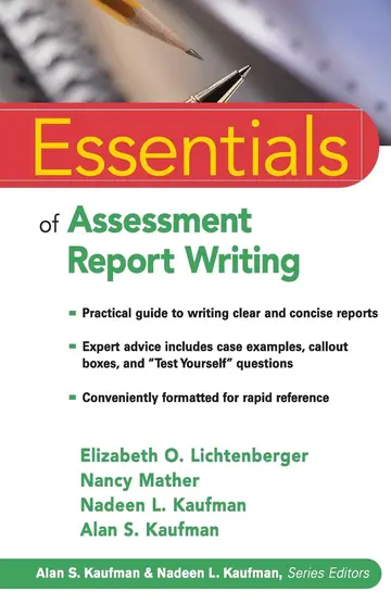 Cover of Essentials of Assessment Report Writing