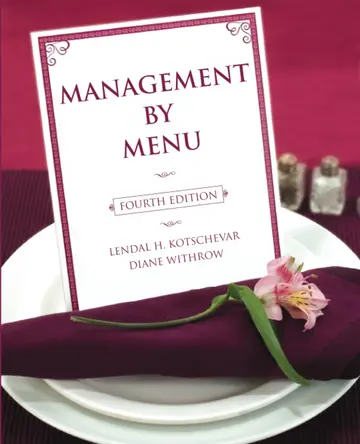 Cover of Management by Menu 4Ed